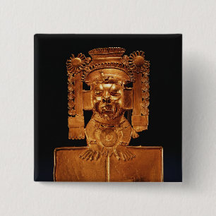 Badge Carré 5 Cm Pectoral du dieu Xipe Totec