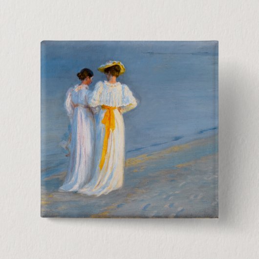 Badge Carré 5 Cm Peder Severin Kroyer - Anna Ancher & Marie Kroyer (Devant)