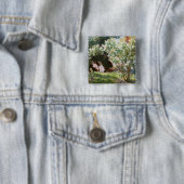 Badge Carré 5 Cm Peder Severin Kroyer - Roses (En situation)