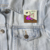 Badge Carré 5 Cm Peintre de la maison de remplacement (En situation)