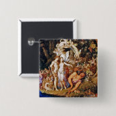 Badge Carré 5 Cm Peinture de fées "Oberon et Titania" (Devant & derrière)