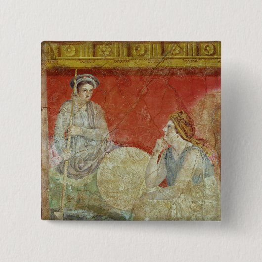 Badge Carré 5 Cm Peinture de la villa Boscoreale (Devant)