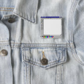 Badge Carré 5 Cm Peinture Windows 95 MS (En situation)