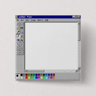 Badge Carré 5 Cm Peinture Windows 95 MS