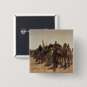 Badge Carré 5 Cm Pèlerins allant à Mecque, 1861 (Devant & derrière)