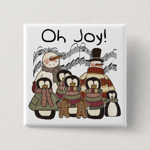 Badge Carré 5 Cm Penguin Oh Joy T-shirts et cadeaux de Noël