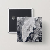 Badge Carré 5 Cm Péninsule du Kamchatka, Russie orientale (Devant & derrière)