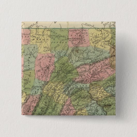 Badge Carré 5 Cm Pennsylvanie 2 (Devant)