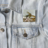 Badge Carré 5 Cm Penser à vous Bouton (En situation)