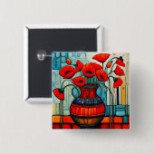 Badge Carré 5 Cm Pépites dans le vase (Devant & derrière)