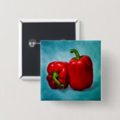 Badge Carré 5 Cm Peppers Red Bell (Devant & derrière)