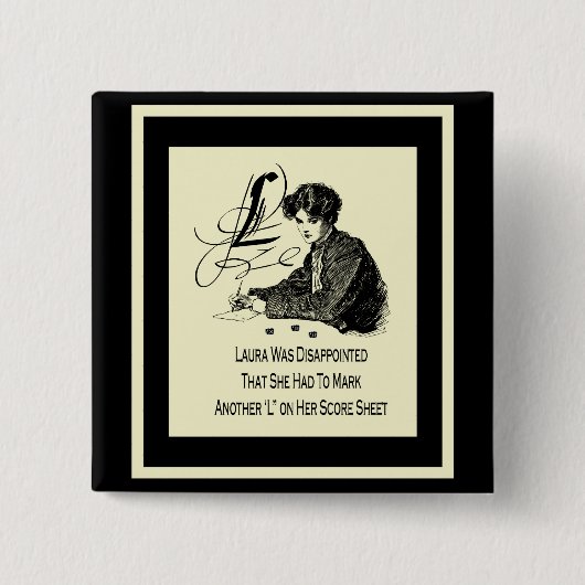 Badge Carré 5 Cm Perdant de Bunco (Devant)