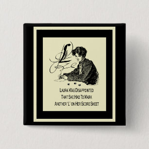 Badge Carré 5 Cm Perdant de Bunco