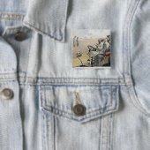 Badge Carré 5 Cm Perdu ! (En situation)