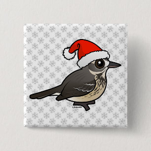 Badge Carré 5 Cm Père Noël American Pipit