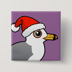 Badge Carré 5 Cm Père Noël Anneau-a affiché la mouette