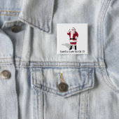 BADGE CARRÉ 5 CM PÈRE NOËL PEUT LE SUCER ! (En situation)