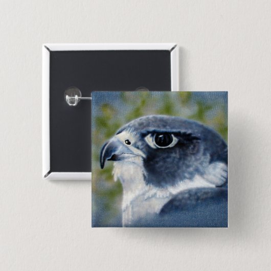 Badge Carré 5 Cm Peregrine-aérographe (Devant & derrière)