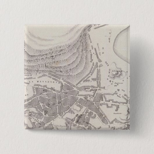 Badge Carré 5 Cm Pérou 10 (Devant)