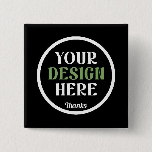 Badge Carré 5 Cm personnalisé, unique, élégant et minimaliste (Devant)