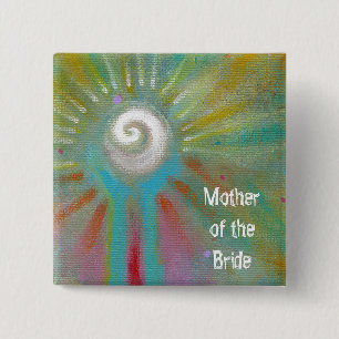 Badge Carré 5 Cm Personnaliser inspirée colorée d'art abstrait