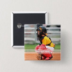 Badge Carré 5 Cm Personnaliser la photo de sport