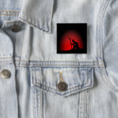 Badge Carré 5 Cm Perspective de diable (En situation)