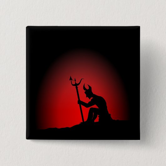 Badge Carré 5 Cm Perspective de diable (Devant)