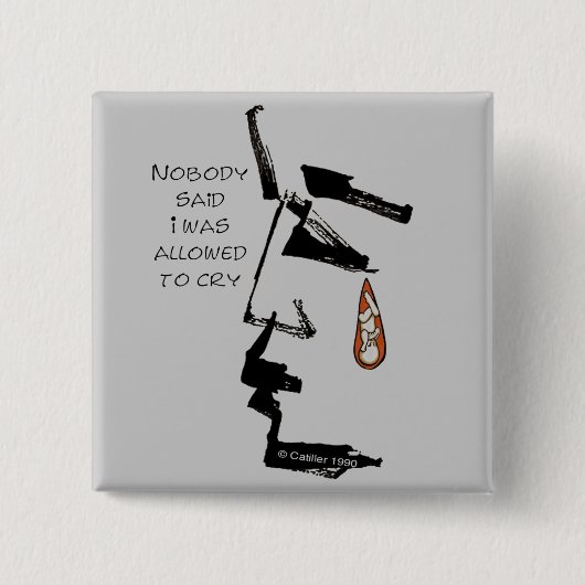 Badge Carré 5 Cm Perte de goutte d'eau de bébé (Devant)