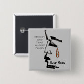 Badge Carré 5 Cm Perte de goutte d'eau de bébé (Devant & derrière)