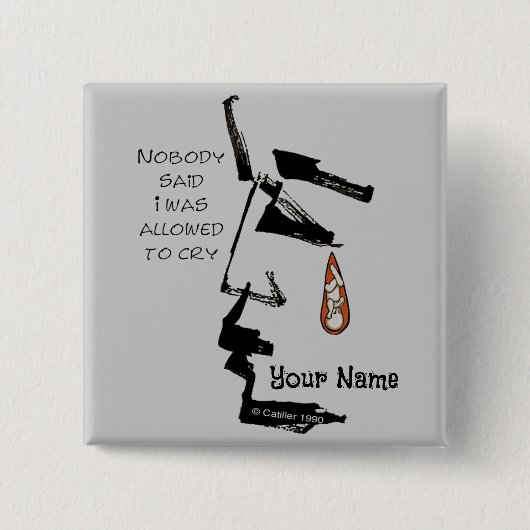 Badge Carré 5 Cm Perte de goutte d'eau de bébé (Devant)