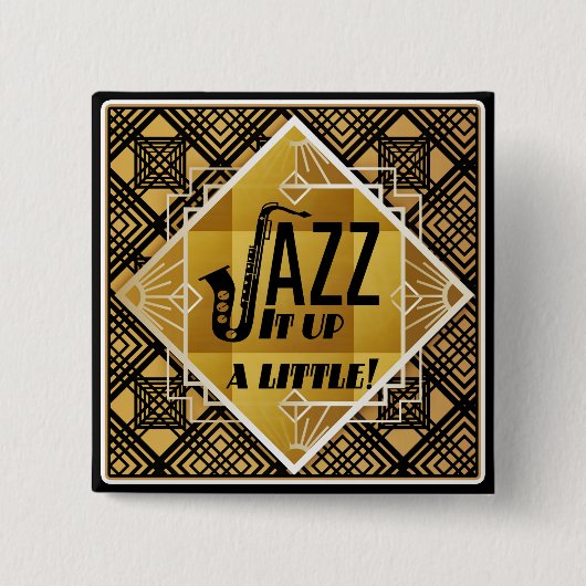 Badge Carré 5 Cm petit bouton jazz (Devant)