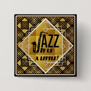 Badge Carré 5 Cm petit bouton jazz