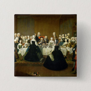 Badge Carré 5 Cm Petit déjeuner de mariage