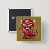 Badge Carré 5 Cm Petit Diable (Devant & derrière)