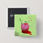 Badge Carré 5 Cm Petit gâteau des morts (Devant & derrière)