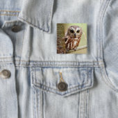 Badge Carré 5 Cm Petit hibou de bébé | Ontarios (En situation)