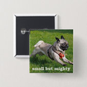 Badge Carré 5 Cm petit mais puissant (Devant & derrière)