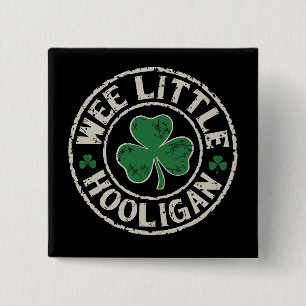 Badge Carré 5 Cm Petit Trèfle de voyou de la Saint-Patrick