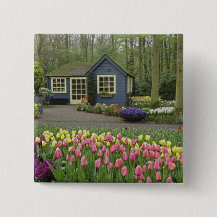 Badge Carré 5 Cm Petite boutique de fleurs de cottage, Jardins de K