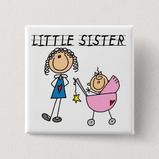 Badge Carré 5 Cm Petite soeur avec de grands T-shirts de SIS