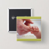 Badge Carré 5 Cm Petites mains… (Devant & derrière)