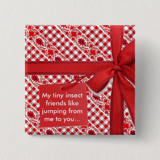 Badge Carré 5 Cm Petits amis d'insectes... (Devant)