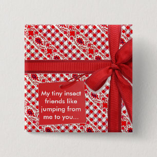 Badge Carré 5 Cm Petits amis d'insectes...