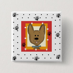 Badge Carré 5 Cm Petits T-shirts et cadeaux de chienchien de Brown