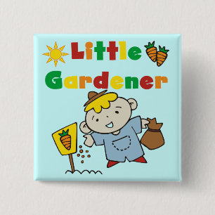Badge Carré 5 Cm Petits T-shirts et cadeaux de jardinier de garçon