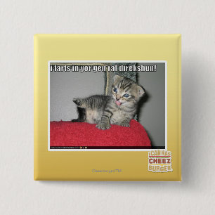 Badge Carré 5 Cm Pets I dans le direkshun gen'ral de yor