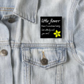 Badge Carré 5 Cm Peu de fleur (En situation)