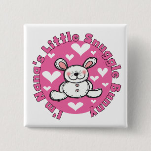 Badge Carré 5 Cm Peu de lapin du câlin de Nana