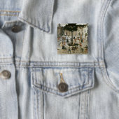 Badge Carré 5 Cm Peut l'arbre (En situation)
